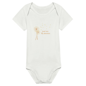 Small feet, Big adventures! Baby short-sleeved bodysuit