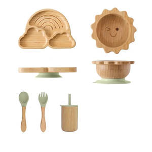 Brighten Mealtimes with our Rainbow Bamboo Plate Sets!