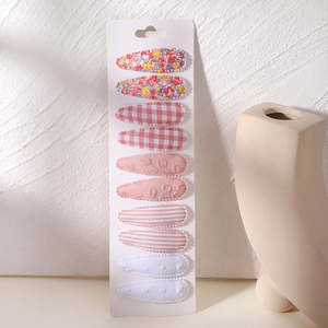Cotton Hair Clips for Little Cuties - 10 piece Fresh Print