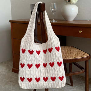 For Mama: Cozy Knit Heart Tote ♥