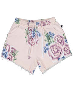 KR1126 BOUQUET DENIM SHORTS