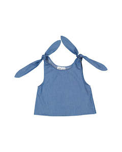 Kissed By Radicool Spring 1: KR1712 CHAMBRAY TIE TOP
