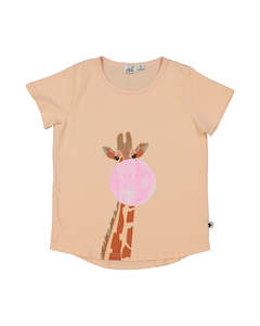 Kissed By Radicool Spring 1: KR1707 BUBBLEGUM GIRAFFE TEE