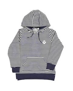 Winter Clearance: RT1409 TRIBE HOOD IN NAVY & WINTER WHITE STRIPE