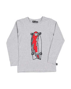 Size 2: RD2331 FLAMING BOARD LS TEE