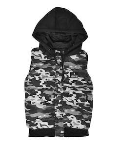 RD1110 PUFFED VEST in CAMO NIGHTS