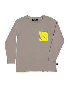 Radicool Dude Aw21 Autumn Drop 1: RD1501 NEON BOLT POCKET L/S TEE