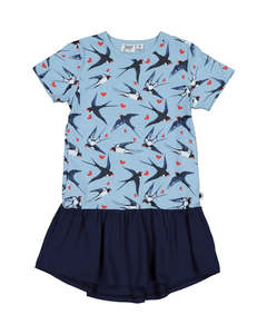 Kissed By Radicool Spring 1: KR1309 WELCOME SWALLOWS FRILL DRESS