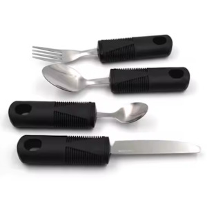 Adaptive easy grip cutlery set