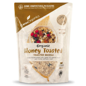 CERES ORGANICS HONEY TOASTED ORGANIC MUESLI 700G