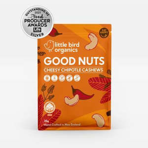 Wholefoods: LITTLE BIRD CHEESY CHIPOTLE CASHEWS 120G