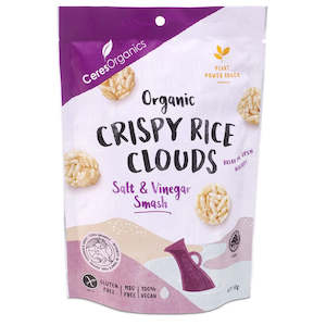 ORGANIC CRISPY RICE CLOUDS, SALT & VINEGAR SMASH - 50G