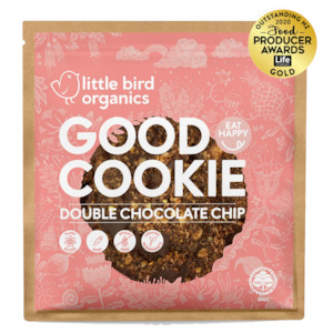 Dairy Free: LITTLE BIRD ORGANICS GOOD DOUBLE CHOCOLATE CHIP COOKIE