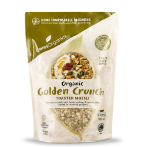 CERES ORGANICS GOLDEN CRUNCH ORGANIC TOASTED MUESLI 700G
