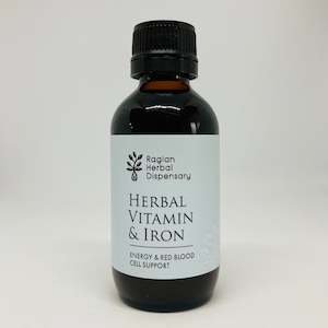 HERBAL DISPENSARY VITAMIN & IRON TONIC BOTTLE
