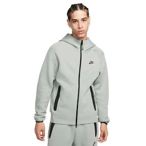 Hoodies: Nike Sportswear Tech Fleece Windrunner Full-Zip Hoodie - Mica Green/Black