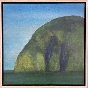 In Situ By Painter Kathryn Carter: Parangarahu with kowhai and caves