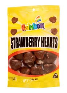 Rainbow Strawberry Hearts 20 x 95g bags
