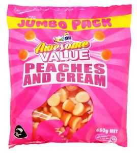 Family Bags: Awesome Value Peaches & Cream 650g