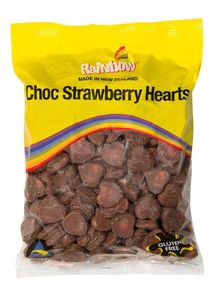 Products: Choc Strawberry Hearts 1kg