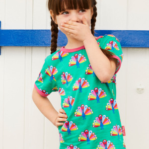 Market Sale Prices Available For A Short Time Online Too: Toby Tiger - SS Tee - Organic Peacock