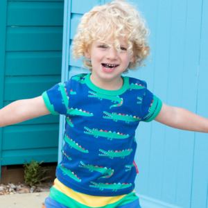 Market Sale Prices Available For A Short Time Online Too: Toby Tiger - SS Tee - Organic Crocodile