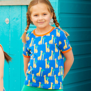 Market Sale Prices Available For A Short Time Online Too: Toby Tiger - SS Tee - Organic Giraffe