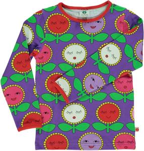 S M A F O L K L O N G S L E E V E T O P S: Smafolk - LS Tee - Flowers - Purple