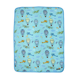Villervalla - Reversible Blanket - Aircraft - Aqua