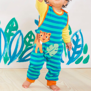 Toby Tiger - Slungarees - Organic Tiger Applique