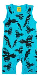 Dungarees Slungarees Overalls Rompers: More Than A Fling Short Dungarees - Pica Pica - Blue Atoll