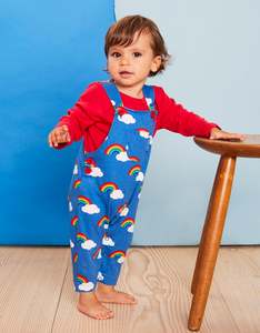 Dungarees Slungarees Overalls Rompers: Toby Tiger - Dungarees - Multi Rainbow ** LAST SIZE 80cm