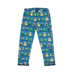Villervalla Leggings: Villervalla - Leggings - Owl - Marine