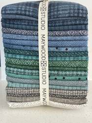 Pre Cuts 1: Maywood Woolies Stormy Seas Flannel - Fat Quarter Bundle