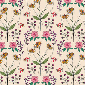 Art Gallery Fabric: Abode Symmflorescent - Maureen Cracknell Art Gallery Fabrics