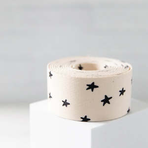 alexia abegg starry: Starry Webbing 1 1/2”Natural in Black - Alexia Abegg