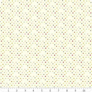 Riley Blake Designs: Bloomberry Cream Dots Fat Quarter - Minki Kim Riley Blake Design