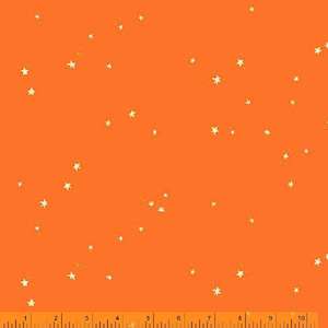 Individual Fat Quarters: Hand Drawn Stars Red Orange (FQ) - Lucky Rabbit by Heather Ross