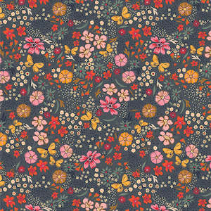 Floral Abundance Shade FQ - The Flower Fields Maureen Cracknell Art Gallery Fabrics