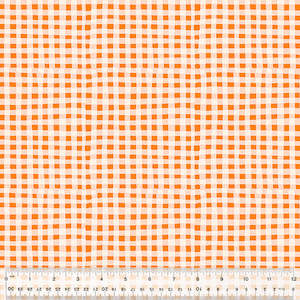 Tangerine Checkers Country Mouse Fat Quarter - Heather Ross for Windham Fabrics