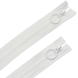 Zipper White Hoop Pull 16 inch (2 Pack) - Zakka Workshop