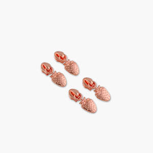 Zippers Bag Accessories: STRAWBERRY ZIPPER PULLS ROSE GOLD (4)  - SALLIE TOMATO