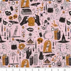 Fabric Art Gallery Fabrics: Witching Hour Eerie Ghostly and Haunted (FQ)- Art Gallery Fabrics