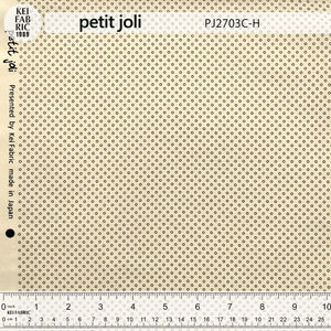 New At Rainbow Stash: Petit Joli Black Circle on Cream - Kei Fabrics Japan