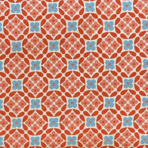 New At Rainbow Stash: Flower Days 70s Design Flower Circles Red Fabric Koko Seki - Japanese Fabric