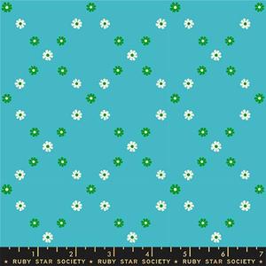 Ruby Star Society: Posy Dark Turquoise Diamond Flowers - Melody Miller