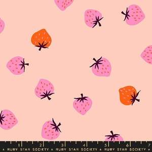 Ruby Star Society Fat Quarters: Strawberry Toss Pale Peach (FQ) - Picture Book Kimberly Kight Ruby Star Society