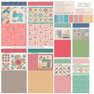 Farmer's Daughter Zippy Bags 4 Panel - Lori Holt for Riley Blake Designs