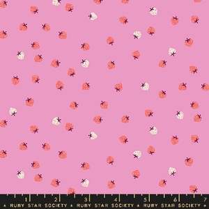 Ruby Star Society Fat Quarters: Mini Berry Daisy (FQ) - Strawberry Kimberly Kight Ruby Star Society