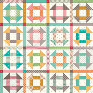 Riley Blake Fabrics: Prim Churn Dash Cream (FQ) - Lori Holt for Riley Blake Designs